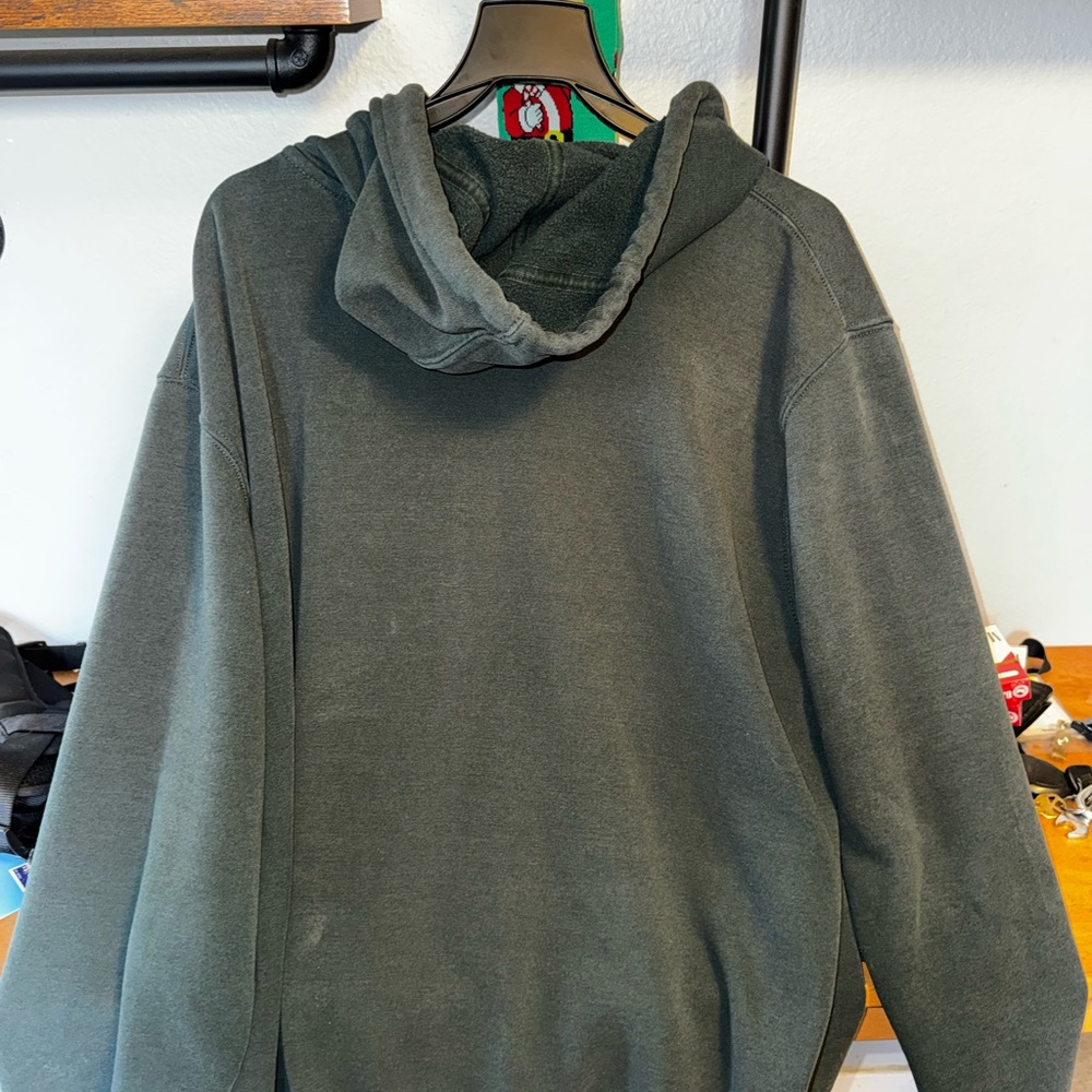 Carhartt Forest Green Full-Zip Hoodie - Pre-Loved - Picture 3 of 4